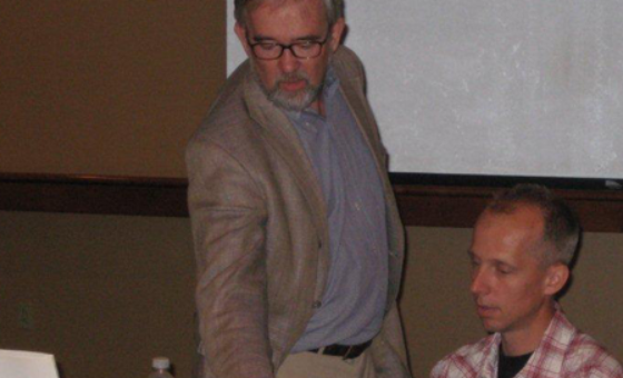 bluebird bio's CEO Nick Leschley pictured with Phil Reilly, bluebird bio's first Chief Medical Officer at the company's first ever offsite